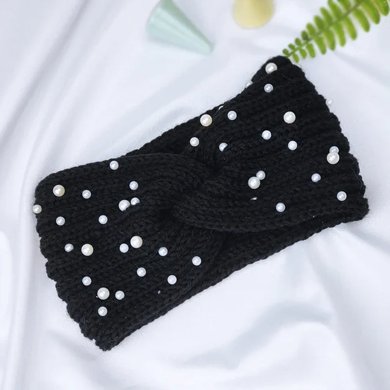 Autumn Winter Solid Crochet Knitting Wool Women Headband Weaving Cross for Handmade DIY Hair Bands Warm Sweet Girl Hair Accessor