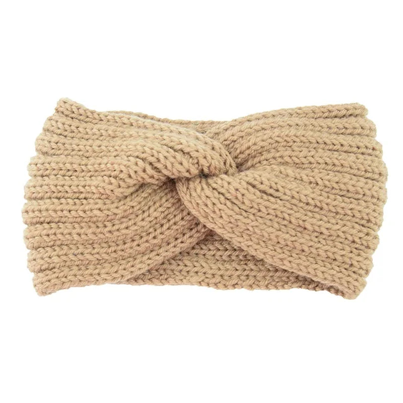 Autumn Winter Solid Crochet Knitting Wool Women Headband Weaving Cross for Handmade DIY Hair Bands Warm Sweet Girl Hair Accessor