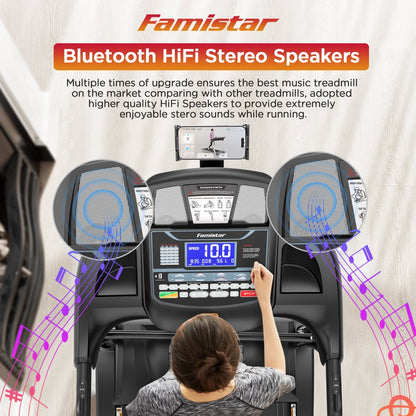 4.5HP Folding Treadmill Clearance for Home with 15 Auto Incline, Smart APP, 300Lbs, Hifi Bluetooth Speakers, 64 Programs, 10MPH Speed, Foldable Eletreadmill Running Machine, Knee Strap Gift