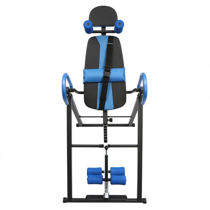 150Kg Foldable Inversion Table Gravity Hang Back Pain Relief and Fitness - Inversion Table Massage Back 29.13*45.27*59.84In